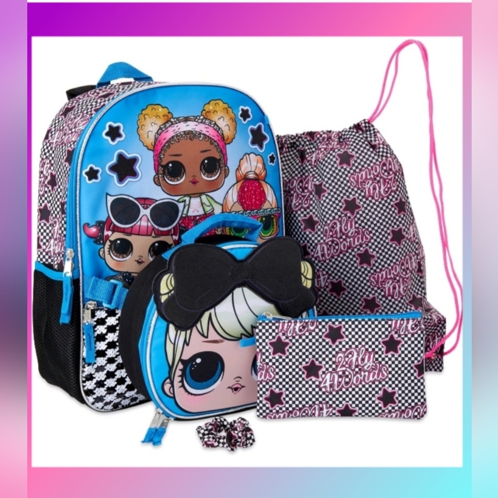 LOL Suprise! 5pc backpack SET for school